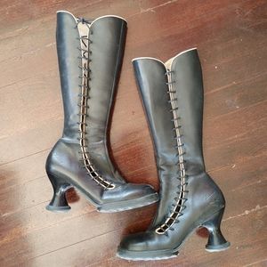 John Fluevog Knee High Lace up Boots